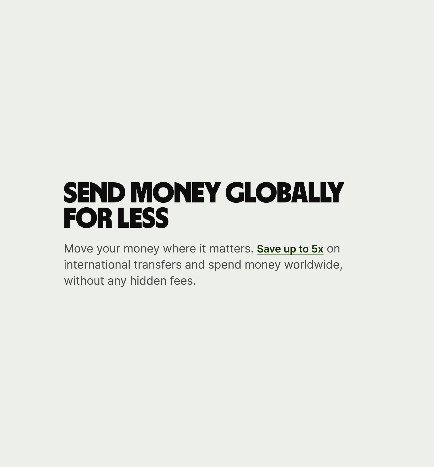 An example of our left aligned copy block