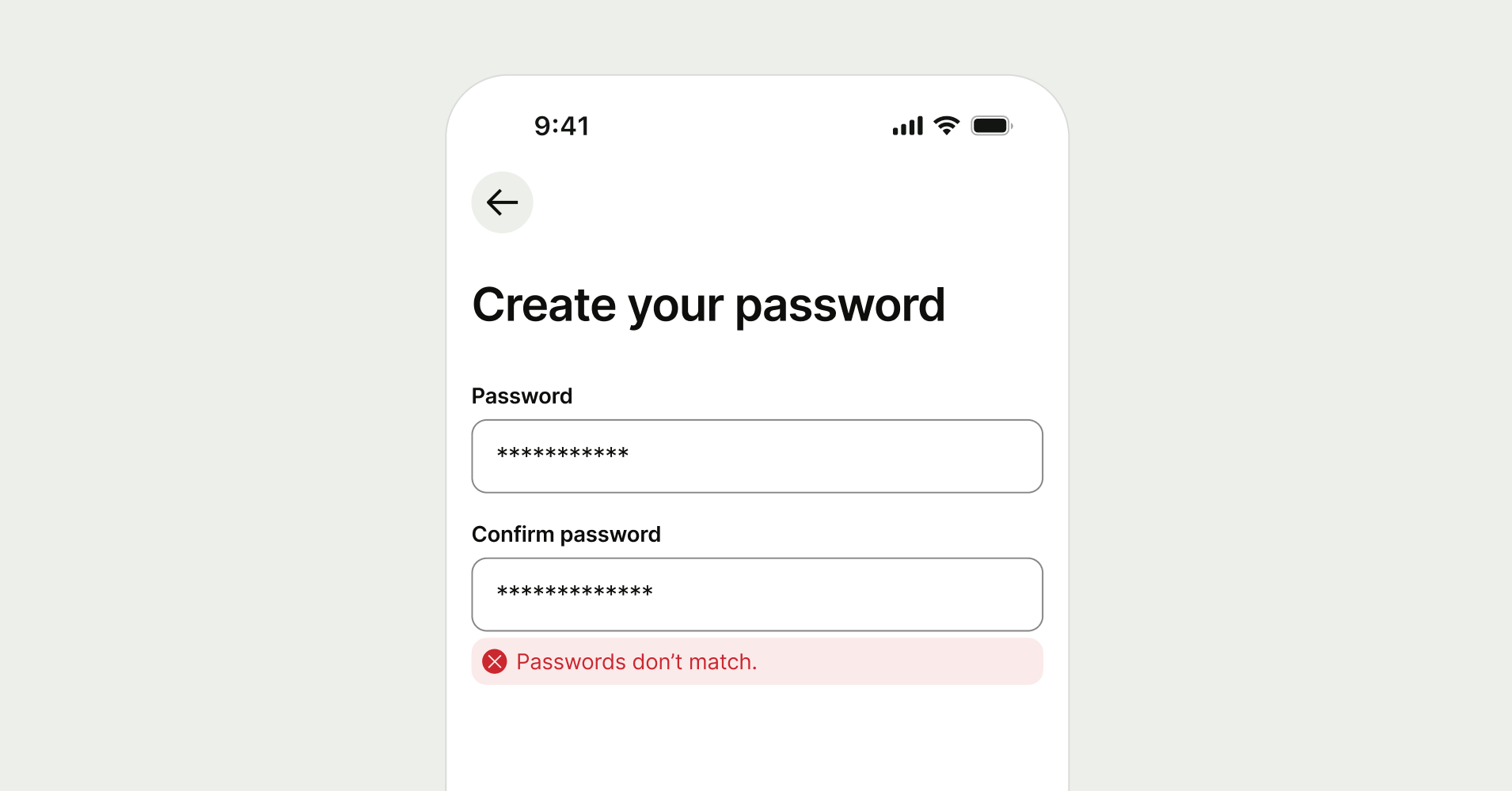 Inline prompt within a password input.