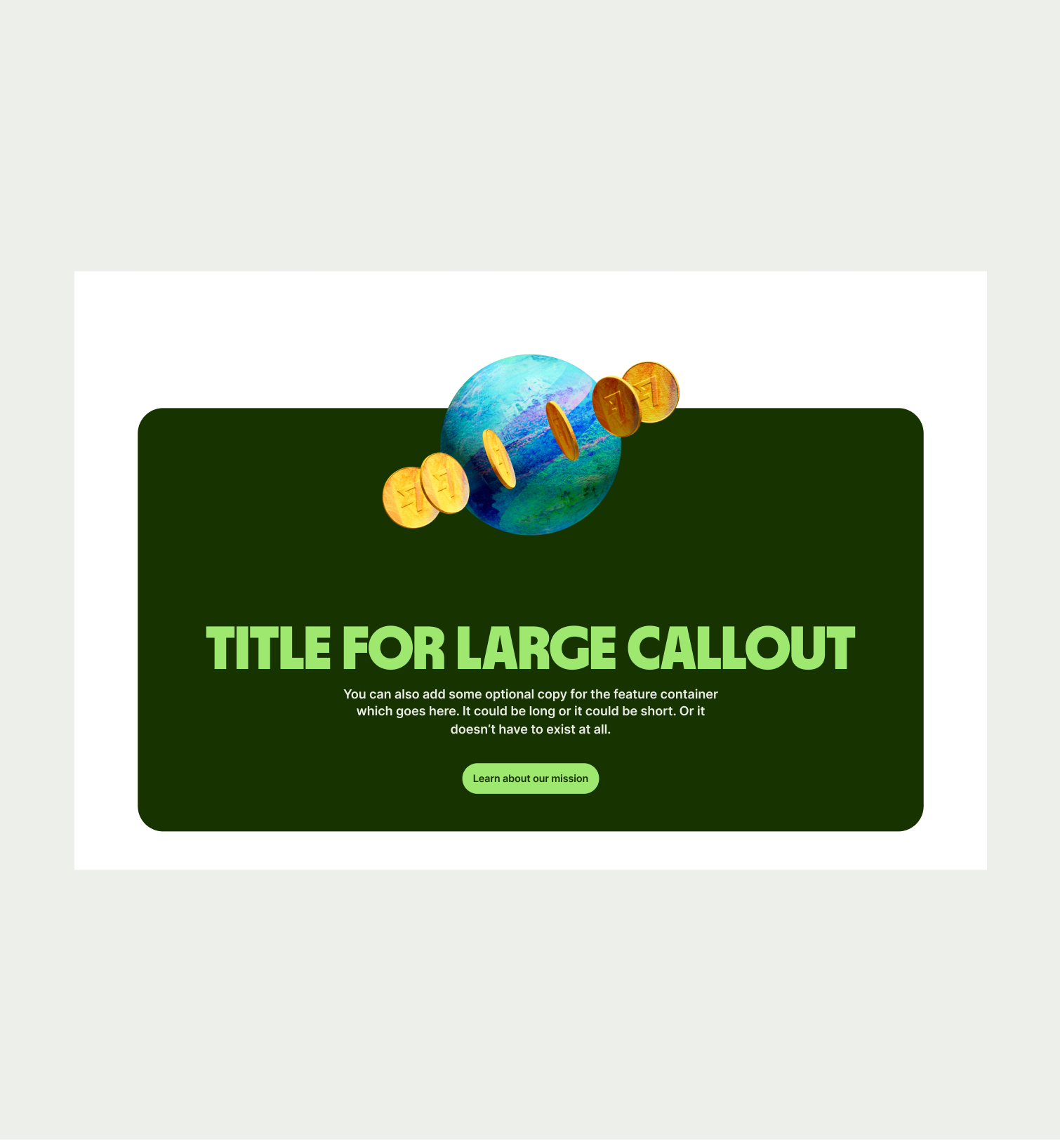 Callout Large pattern with correct UX