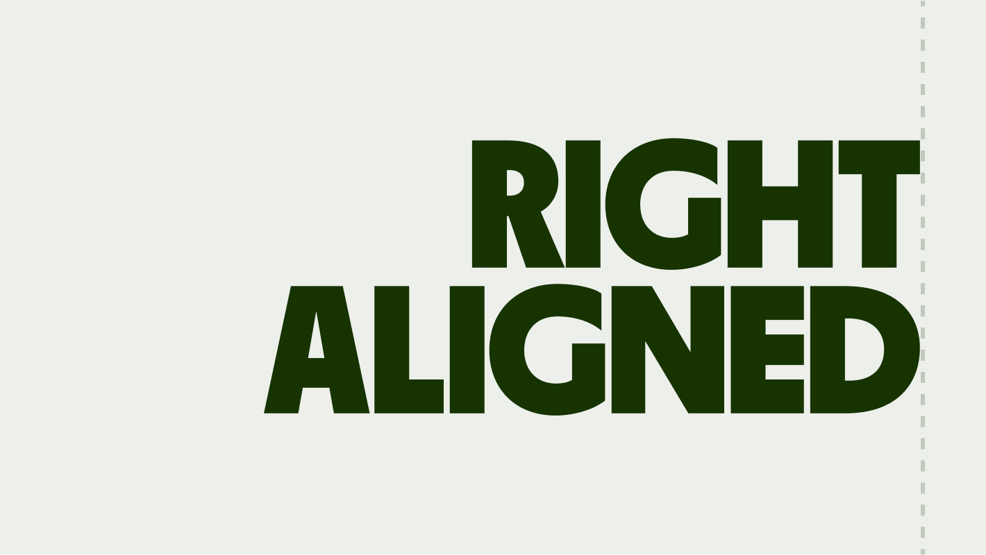 Text which is right-aligned.