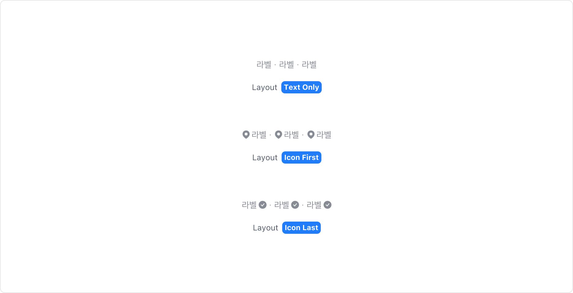 Tag Item의 Icon Property - Prefix, Suffix 위치