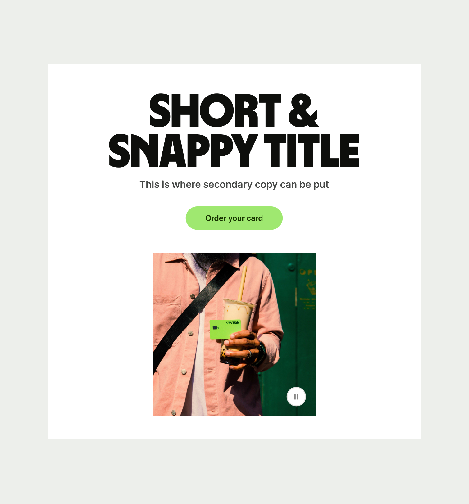 An image of the Hero Small pattern in layout 1