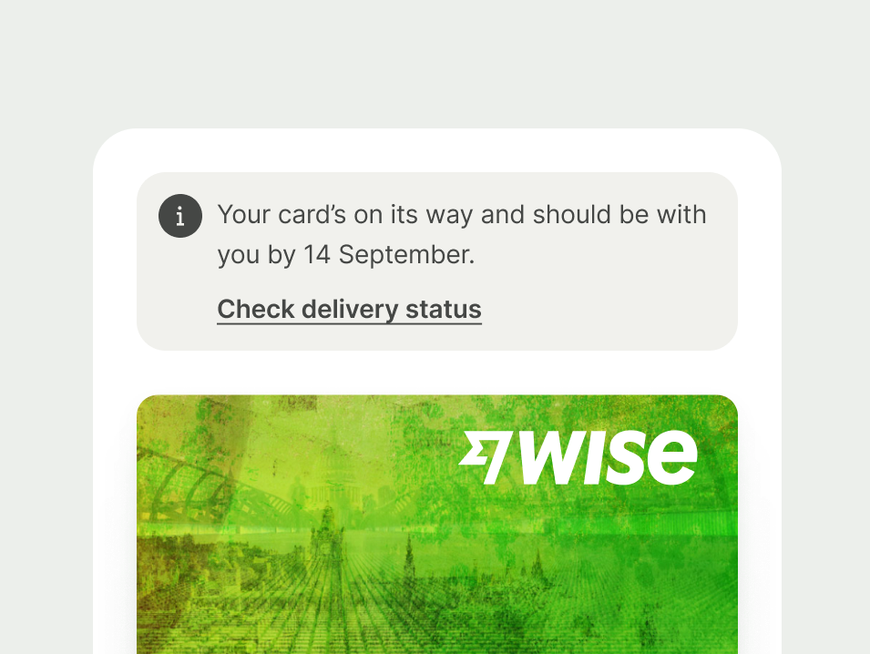 Neutral info prompt within a cards page