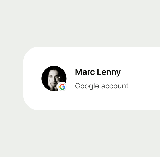 Avatar with image and google badge