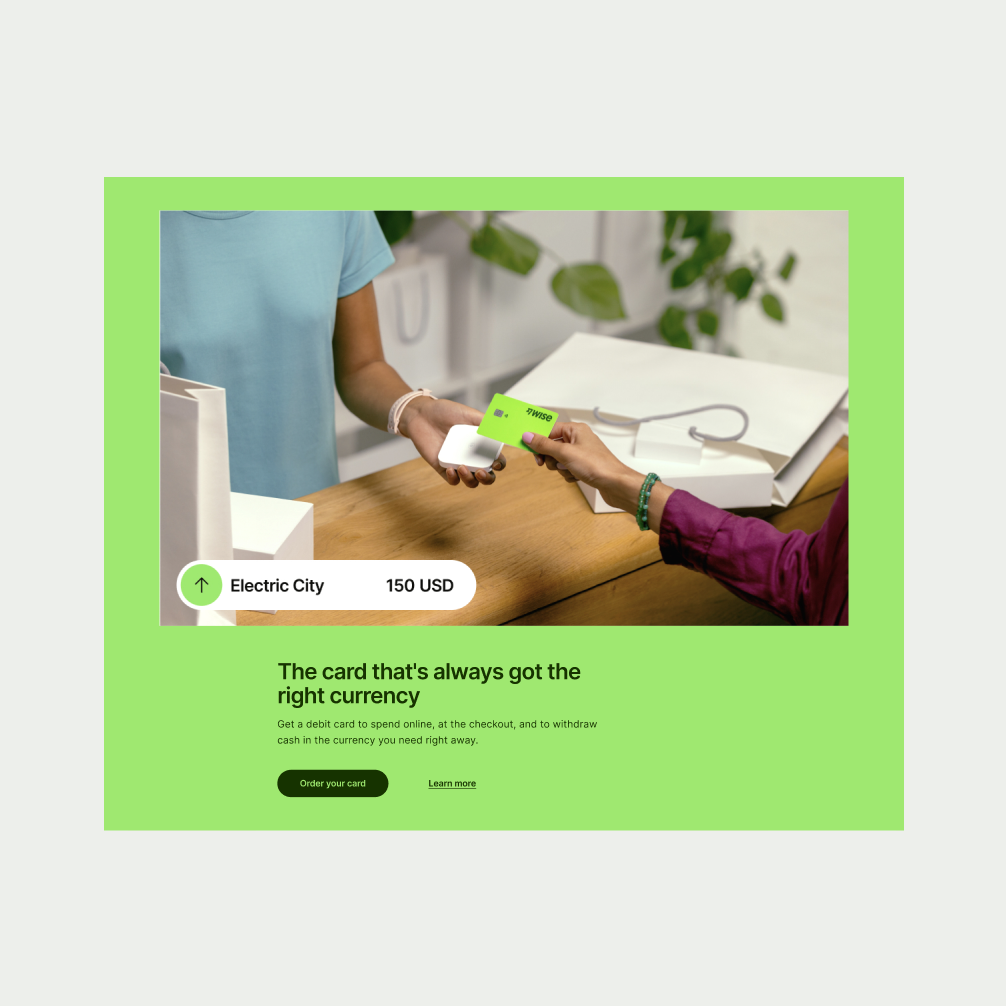 Feature Section Wide pattern in Bright Green theme