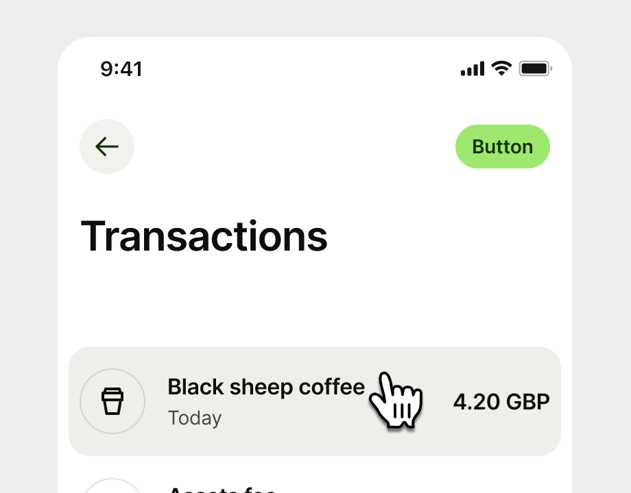 A no action item that is fully interactive