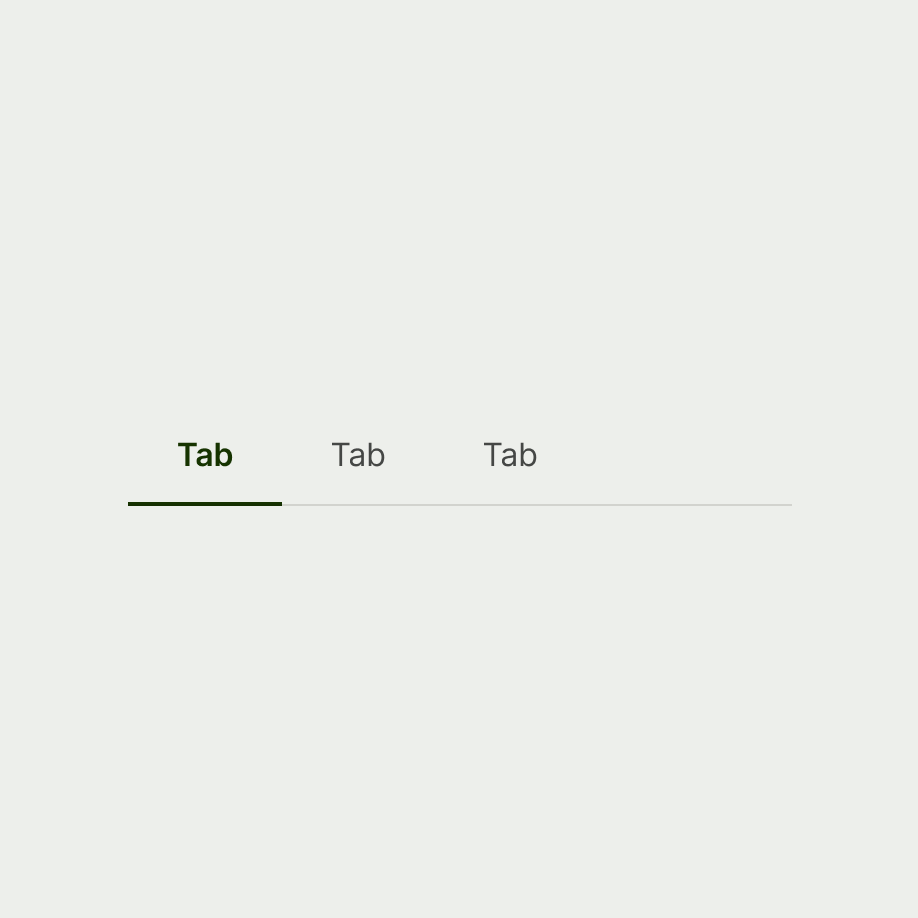 Tabs with filtering options