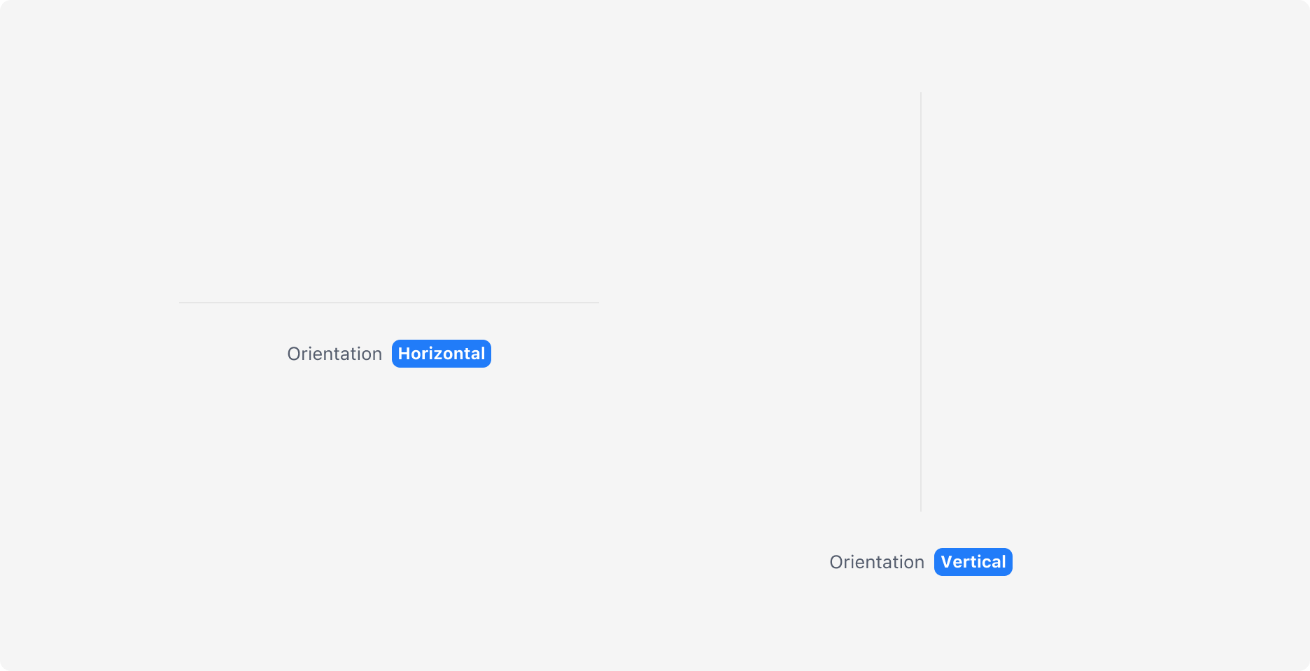 Divider의 Orientation Property - Horizontal, Vertical
