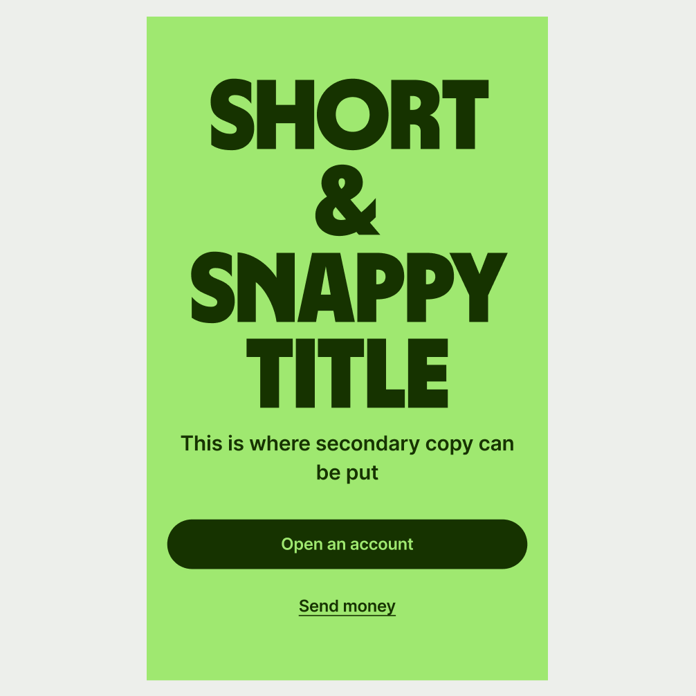 An image of the Hero Simple pattern in Bright Green theme