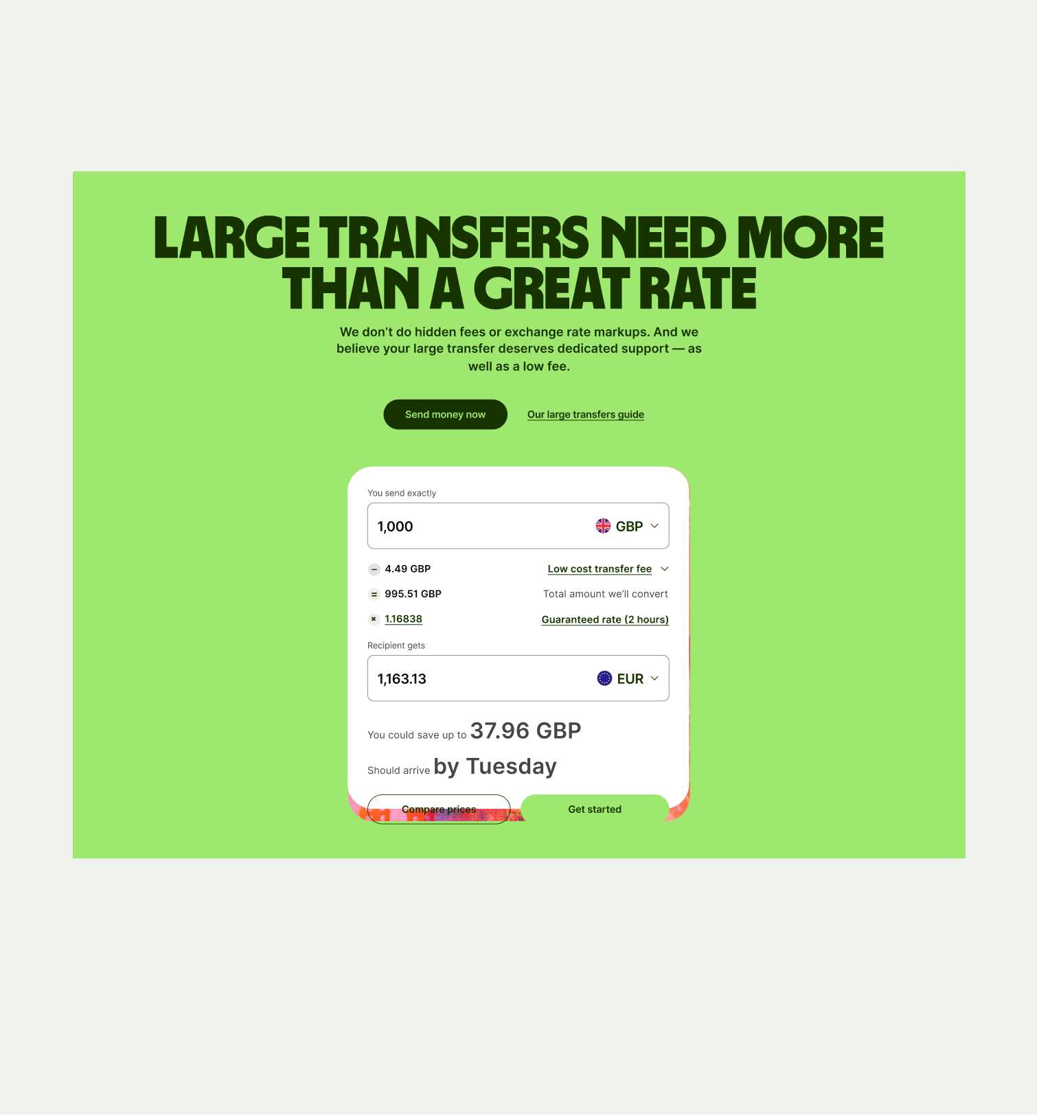 Hero Interactive pattern in Bright Green theme