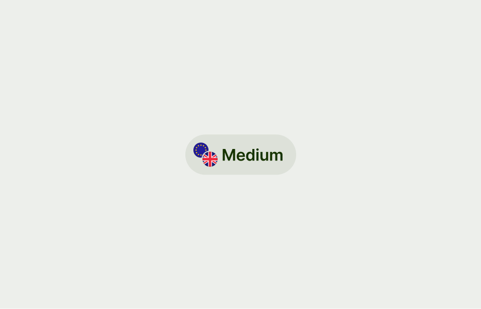 Double diagonal avatar on medium button