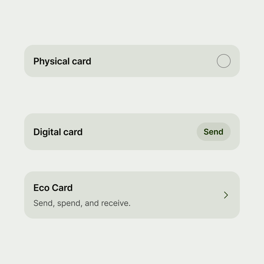 Card used on existing components