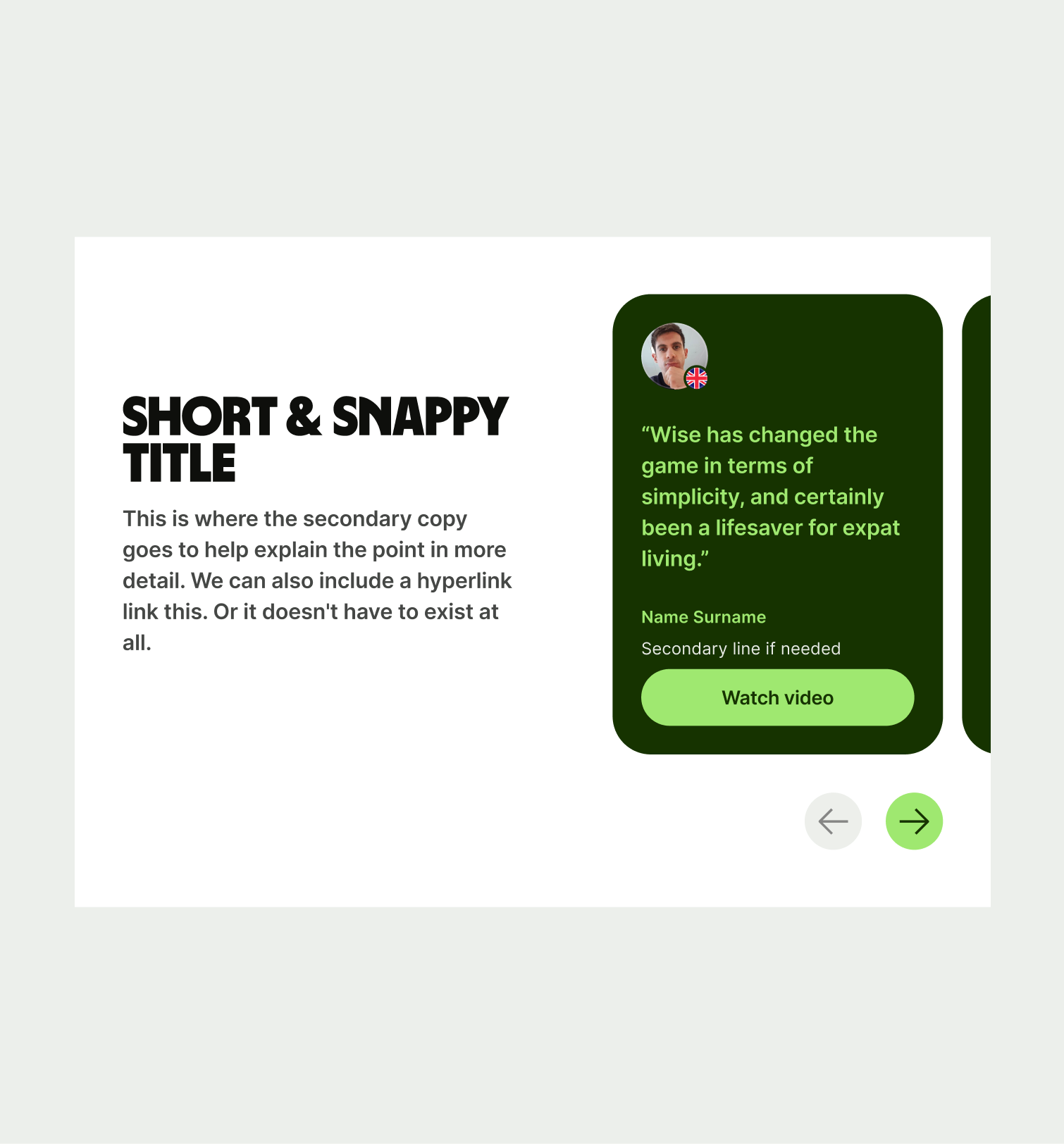 Carousel pattern on tablet