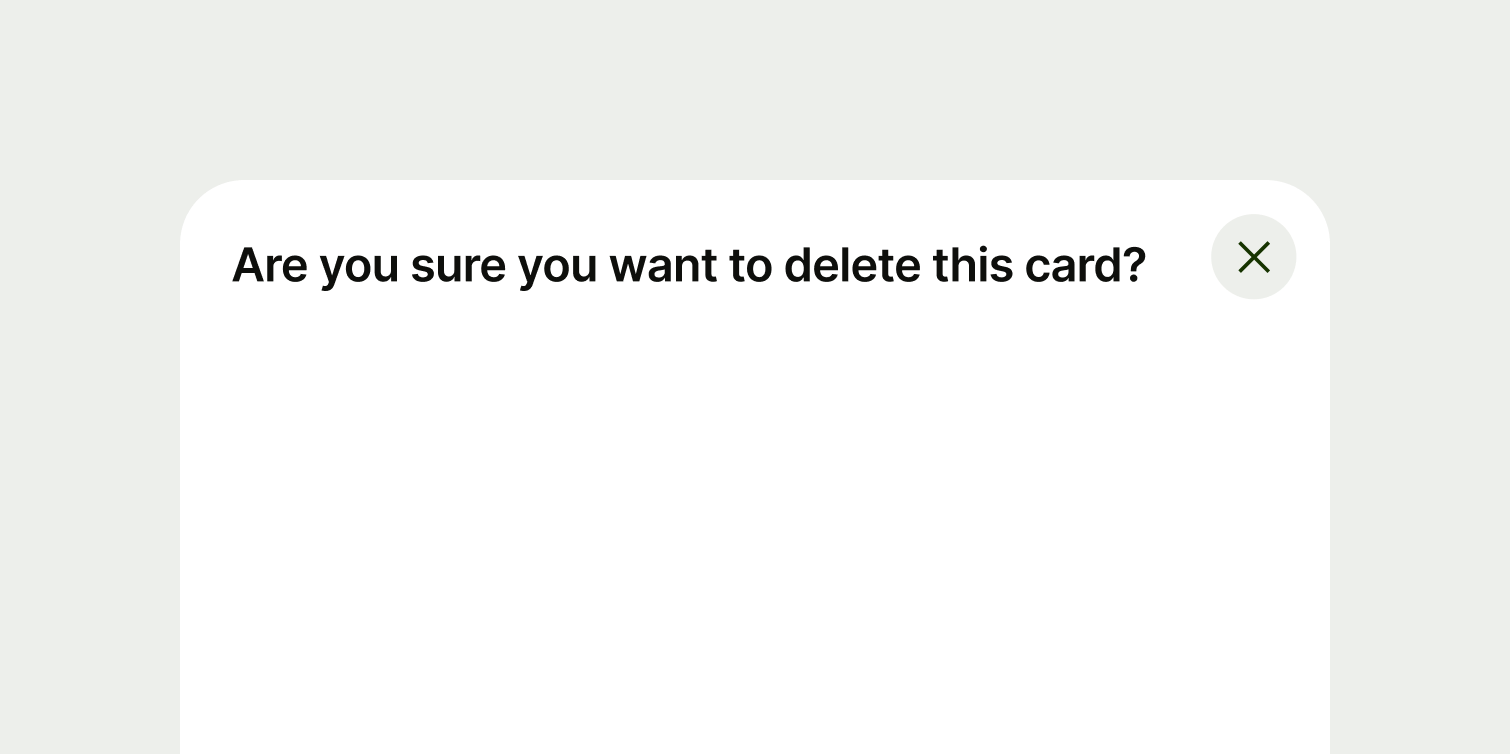 A modal with a long question as the title.