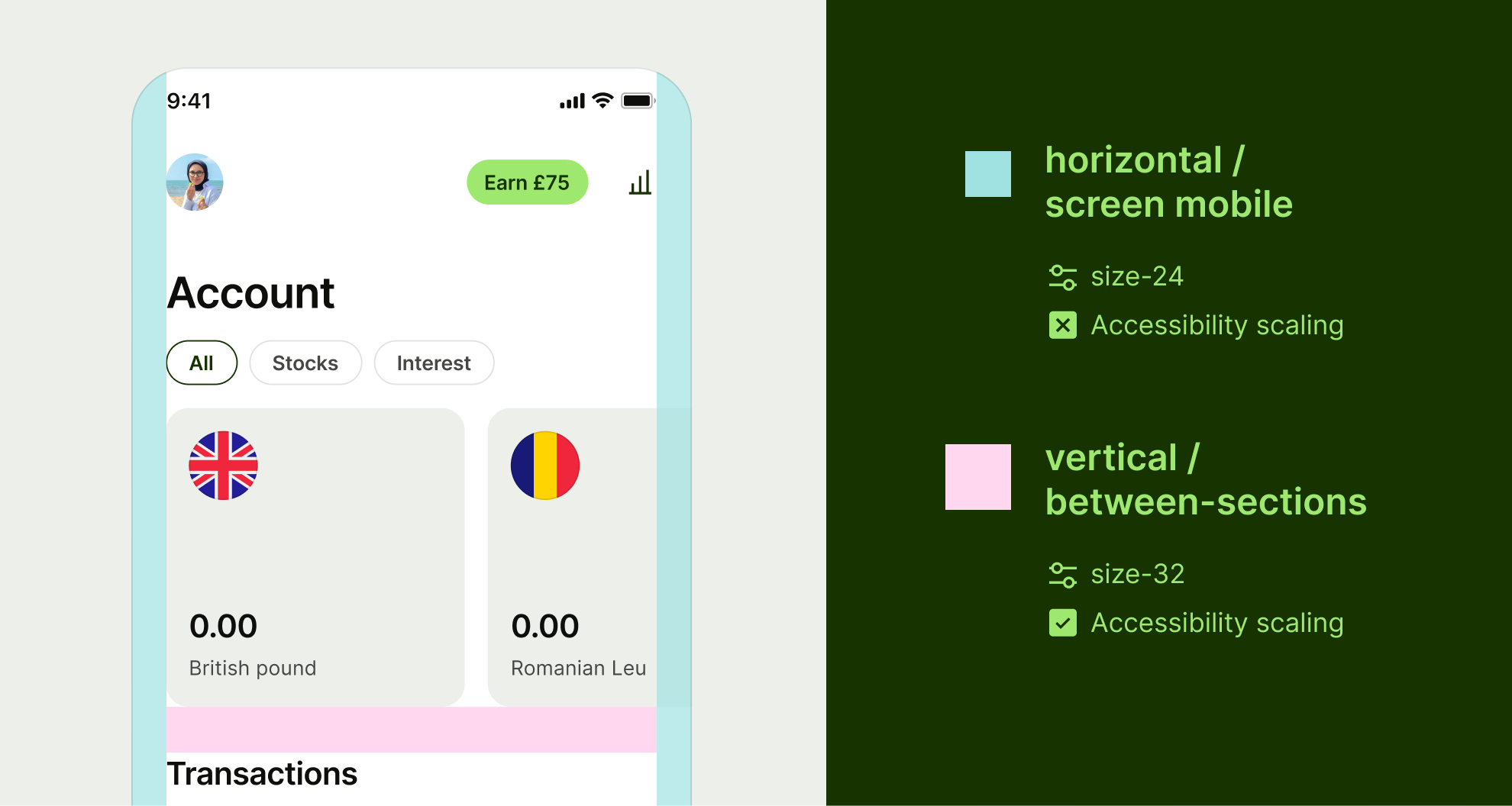 product screen with token visuals