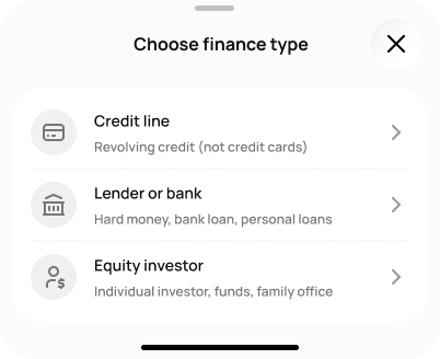 Select Financing Type