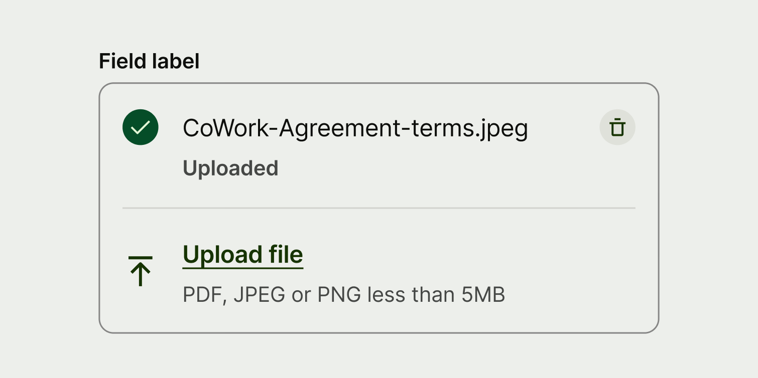 An upload input with multiple files.
