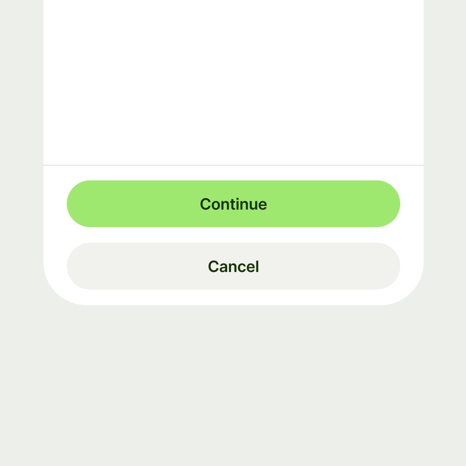 Secondary neutral button used in footer buttons