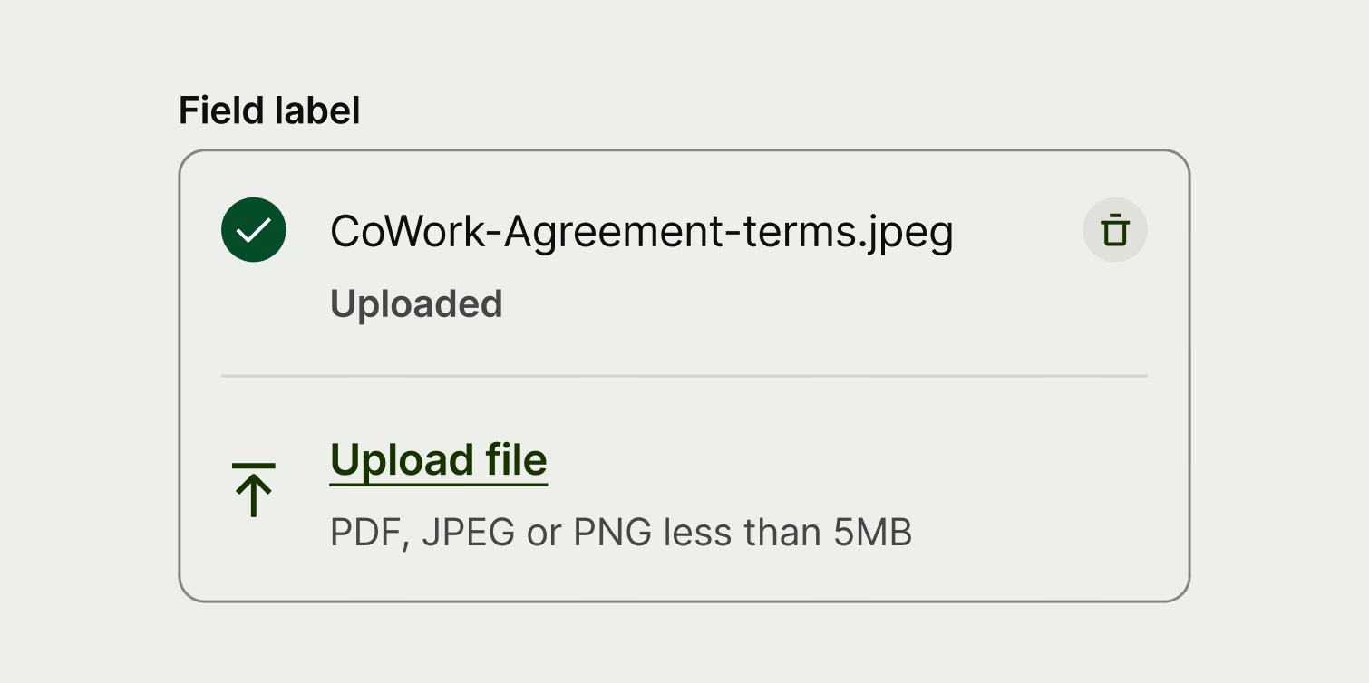 An upload input with multiple files.