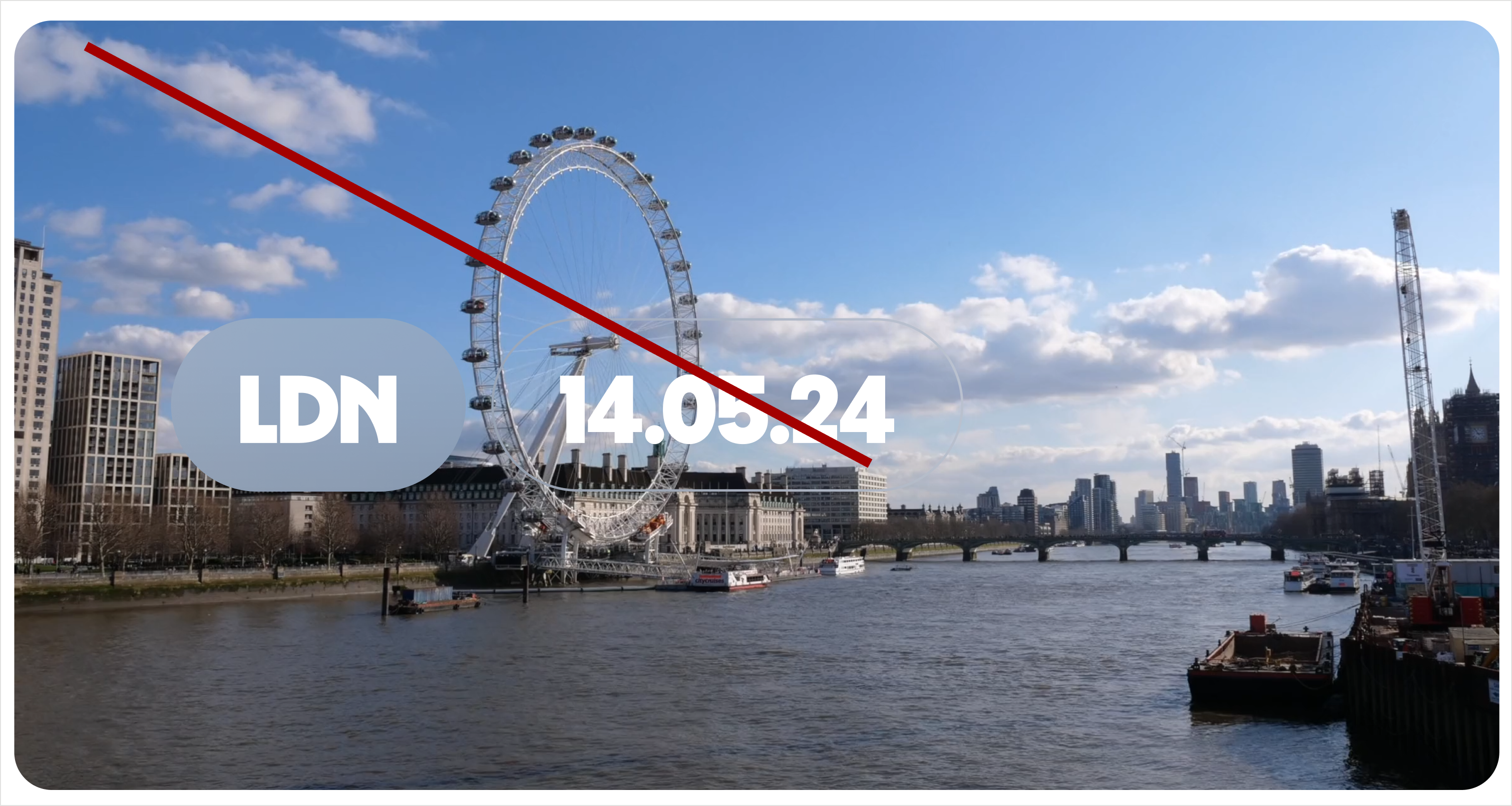 London image with Wise Sans composed on it. A red line crosses the whole image.