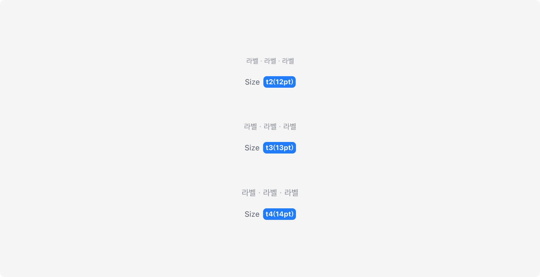Tag Group의 Size Property - t2(12pt), t3(13pt), t4(14pt)