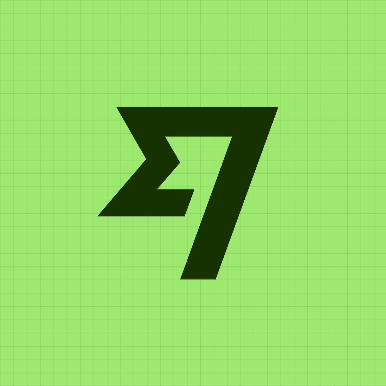 Green Fast Flag in Forest Green on a Bright Green background