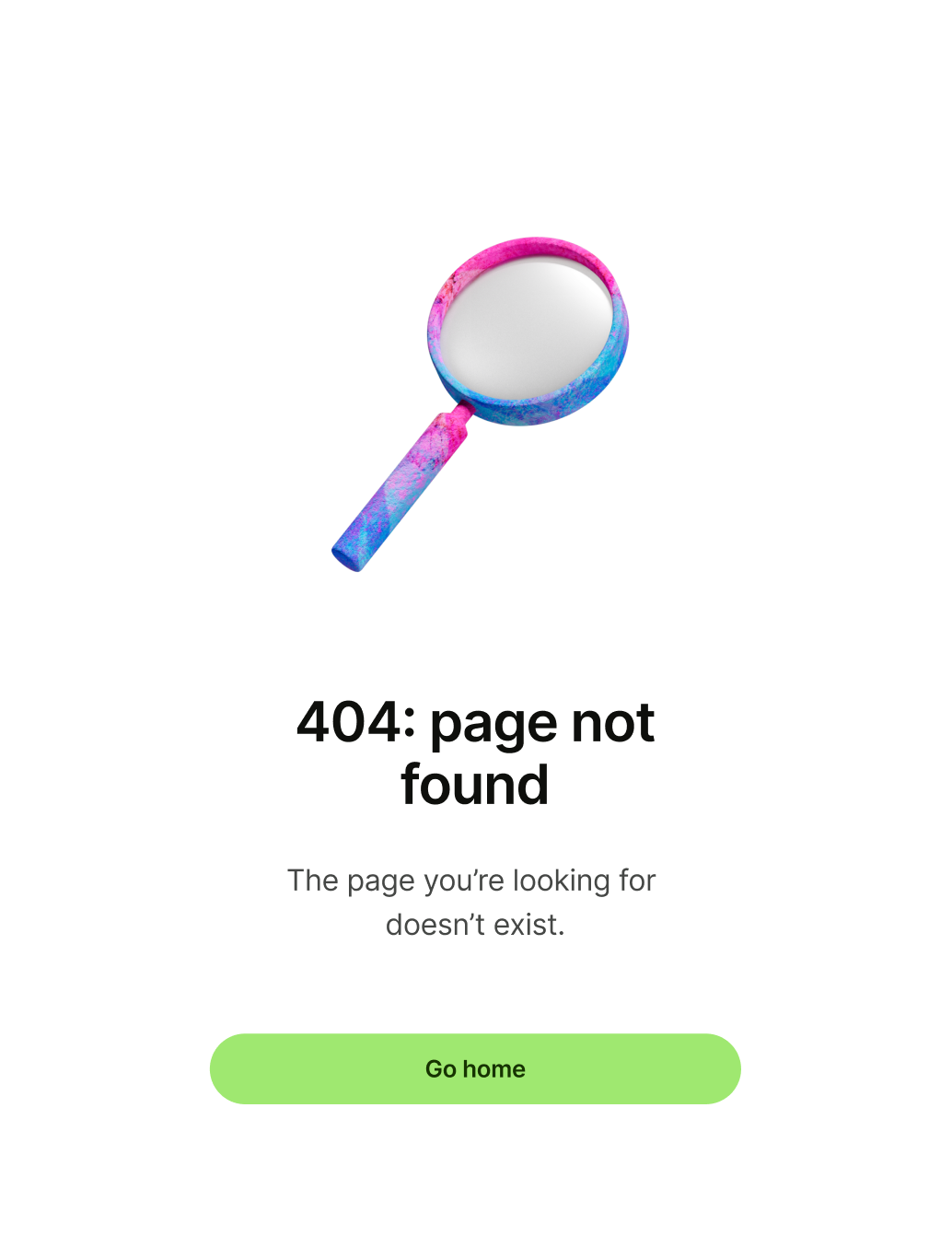 An error screen.