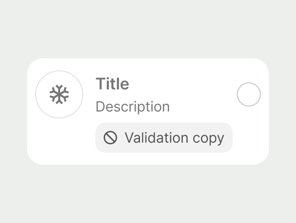 Radio disabled list item