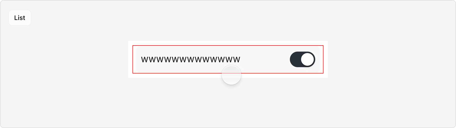 List Item의 Touch Target