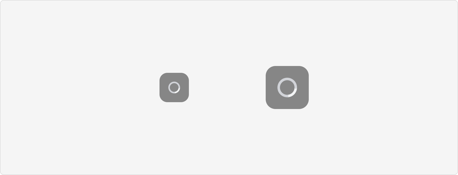 Progress Circle의 With Overlay 예시