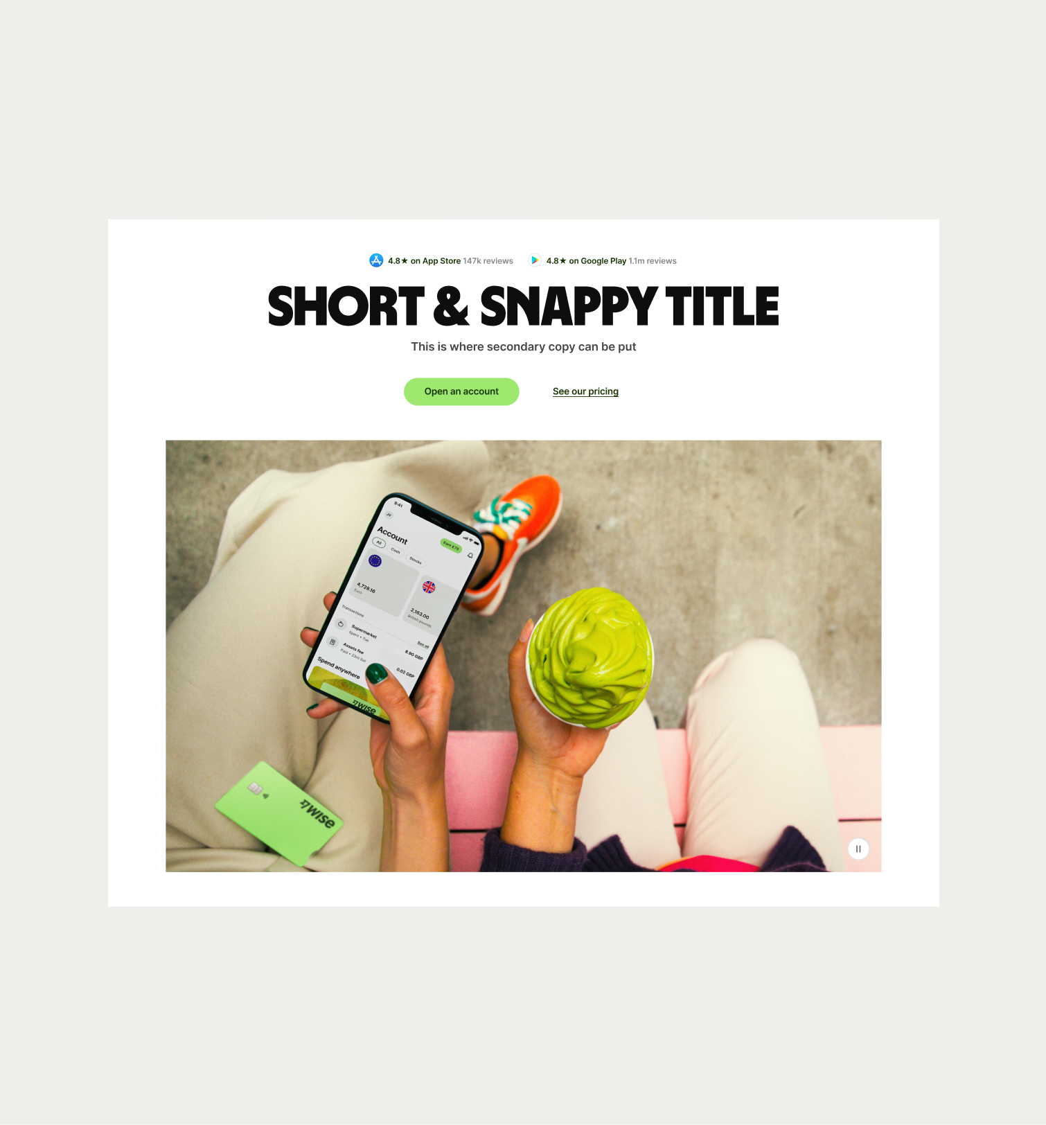 Hero Large pattern with a full background