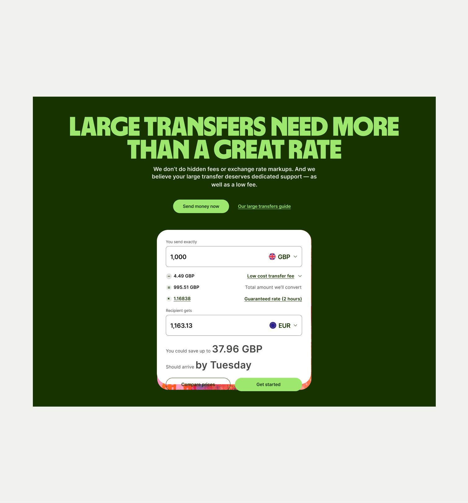 Hero Interactive pattern in Forest Green theme