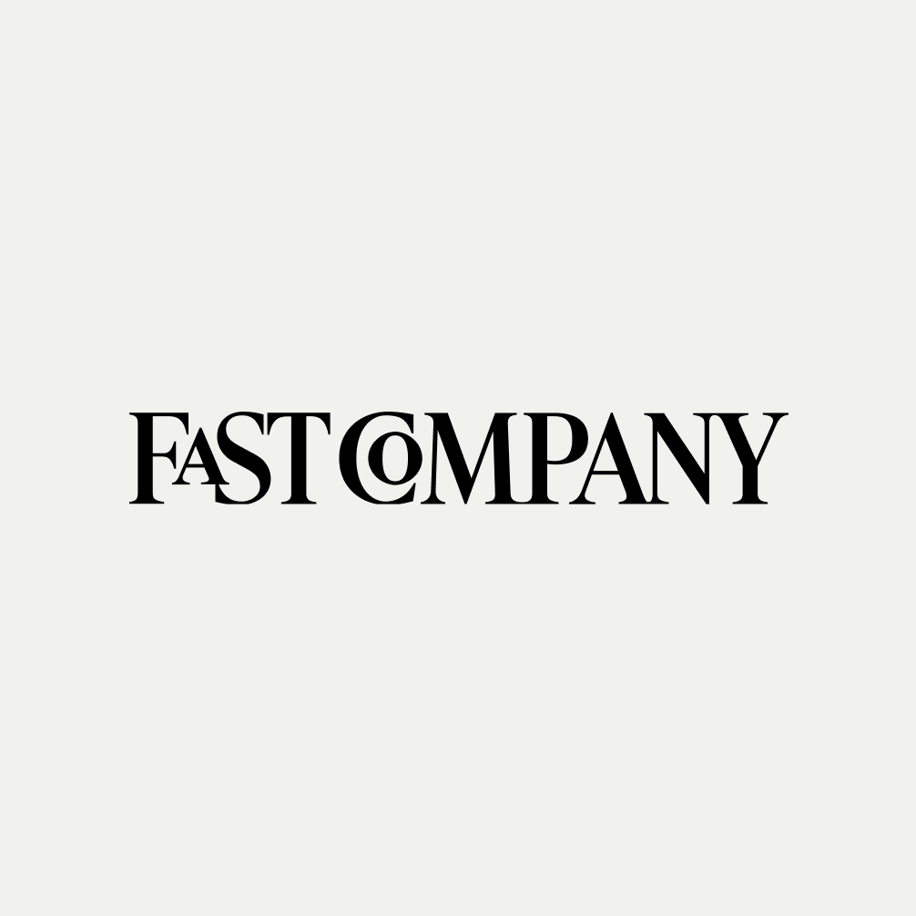 Fast Company logo on a gray background