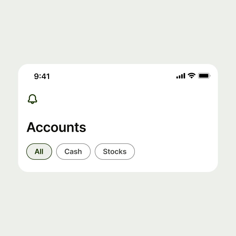 Two screenshots from within the app of the account screen.