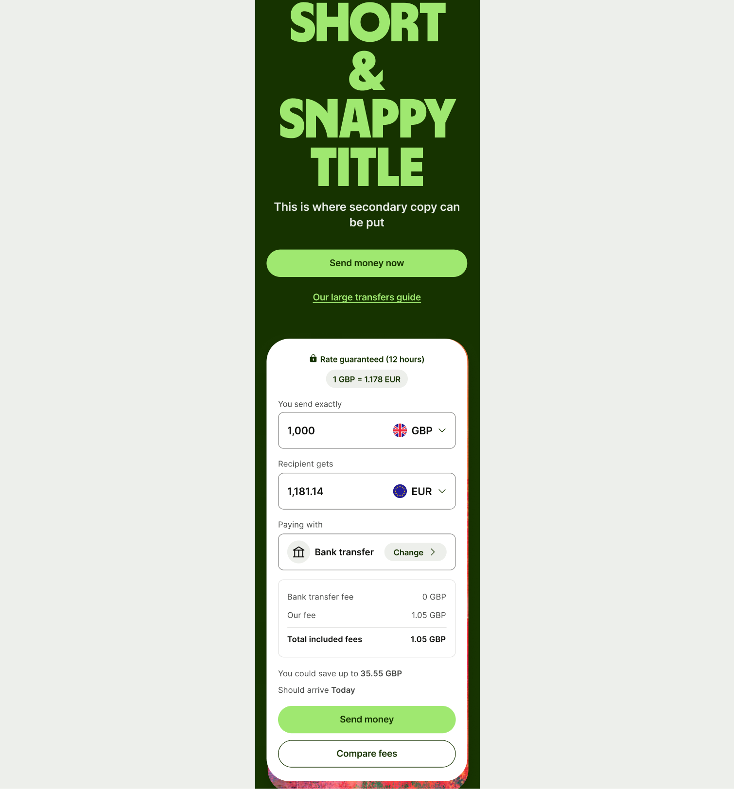 Hero Interactive pattern on mobile