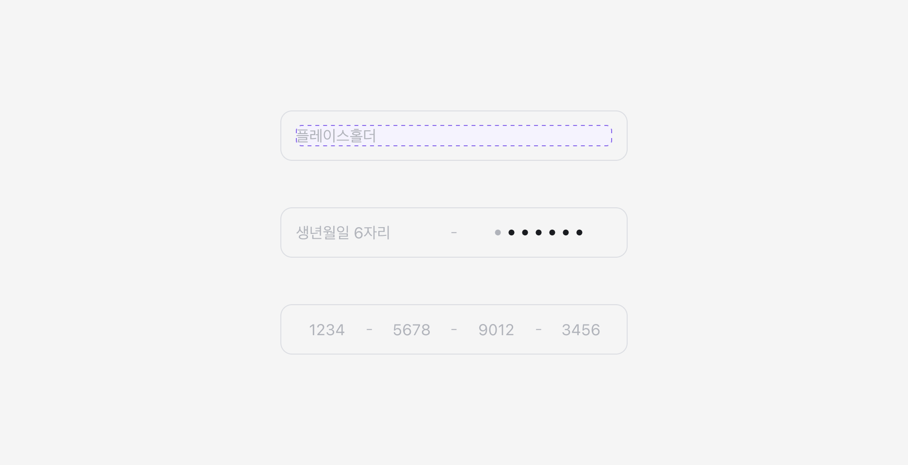 Text Input의 Custom Input 예시
