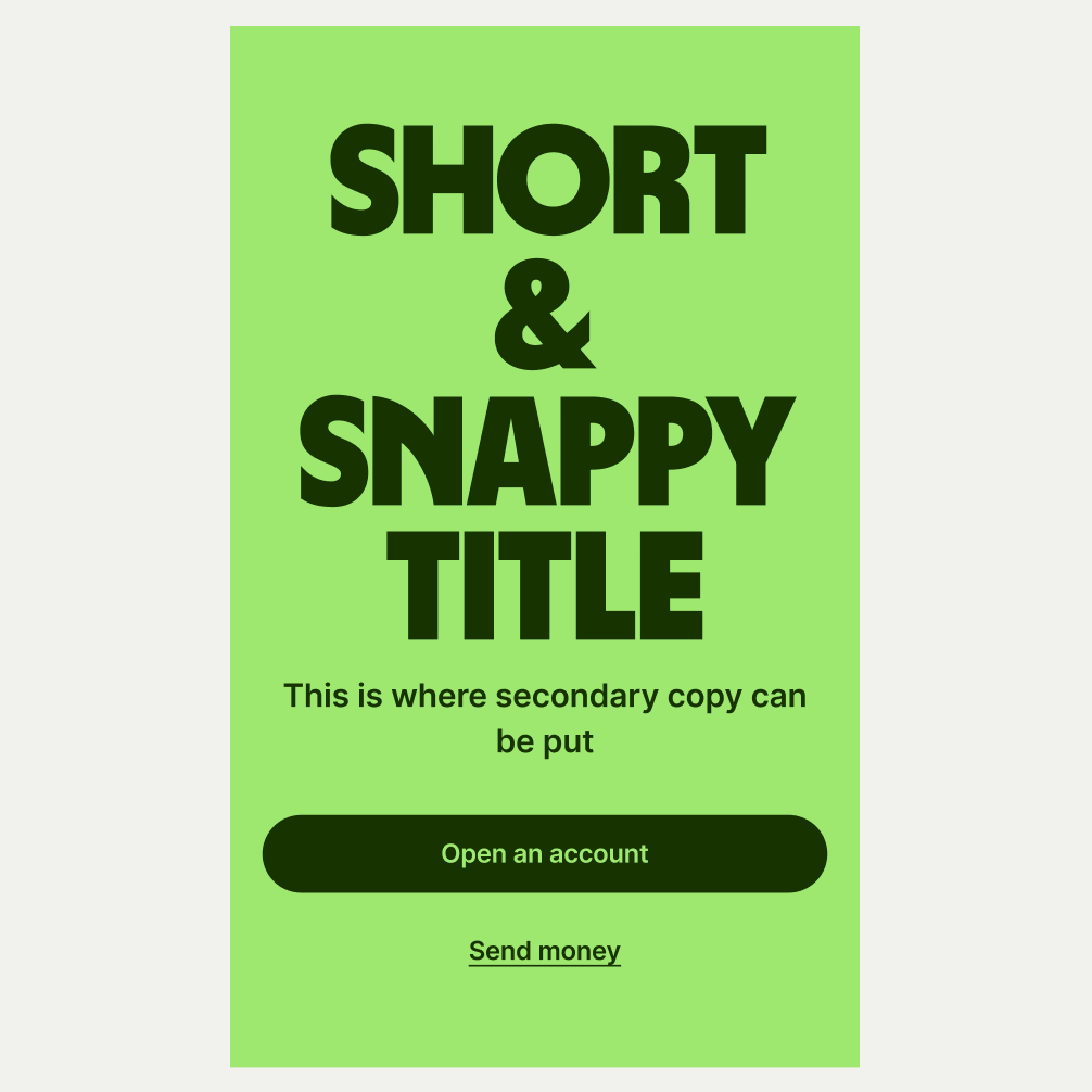 An image of the Hero Simple pattern in Bright Green theme