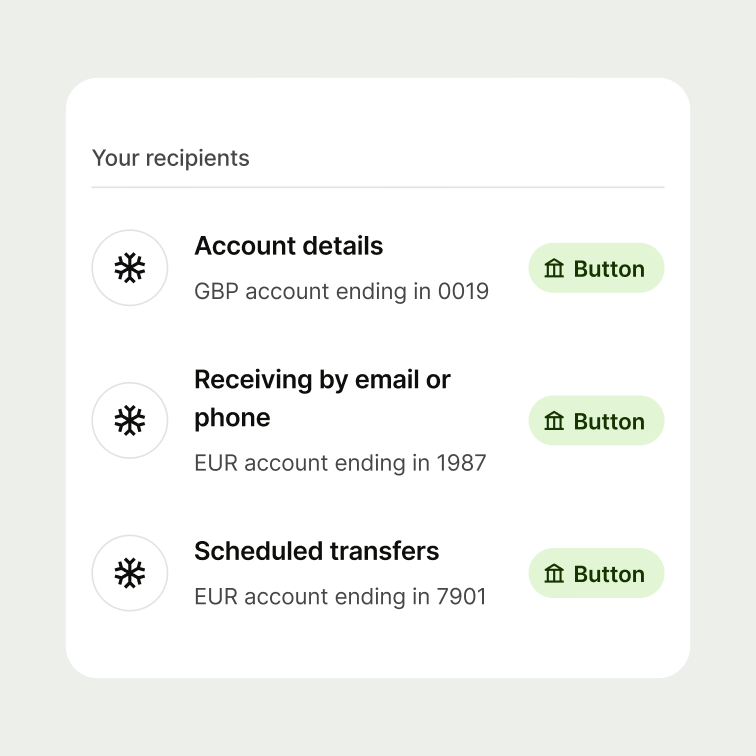 Two screenshots from within the app of the account screen.