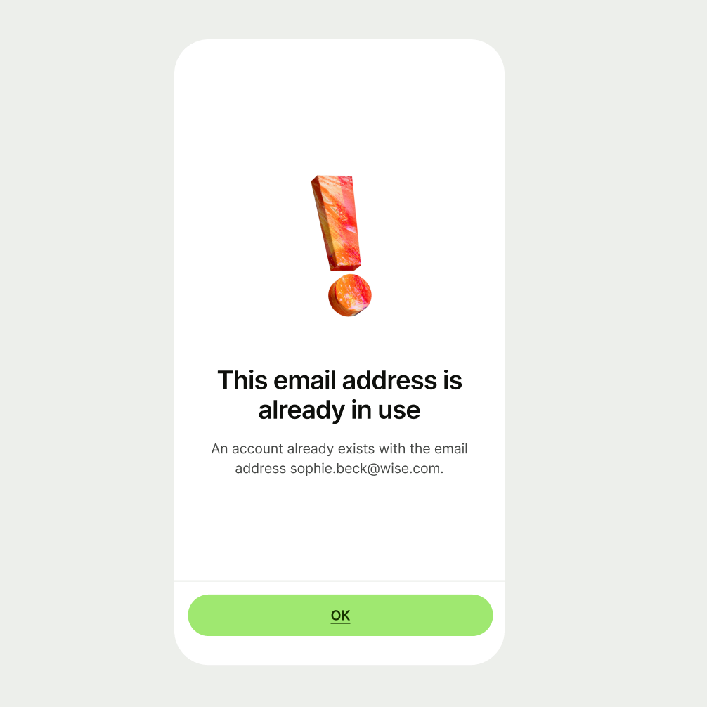 Illustration usage exclamation mark