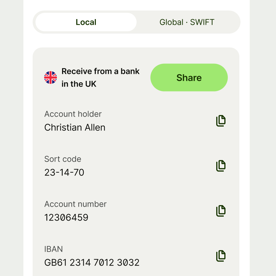 Large button used in card