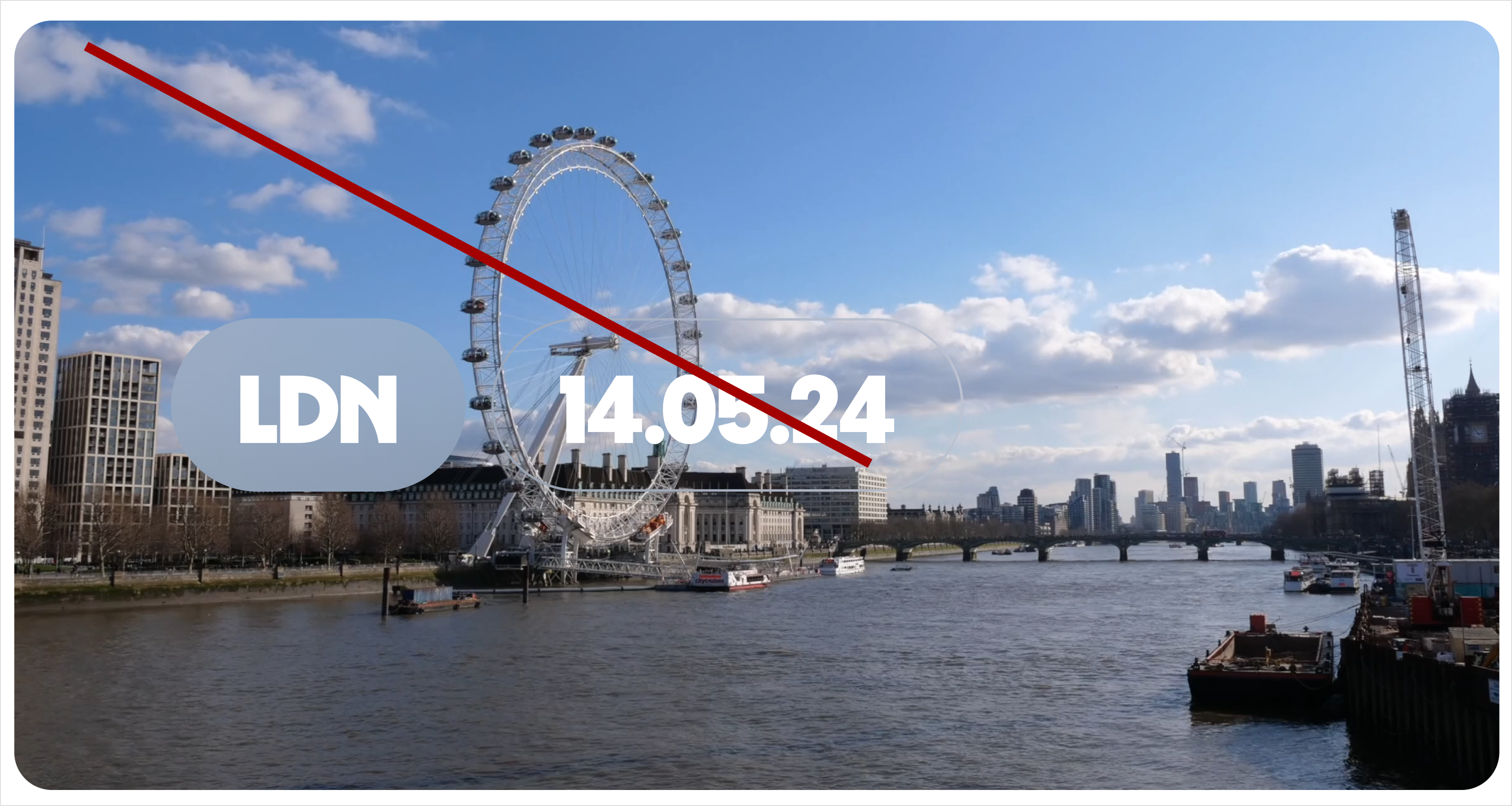 London image with Wise Sans composed on it. A red line crosses the whole image.