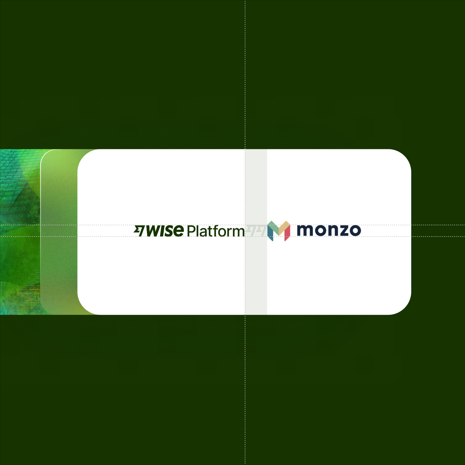 Wise Platform logo and Monzo logo positioned on top of a white surface