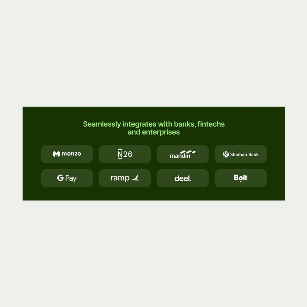 Logo Grid pattern in Forest Green theme