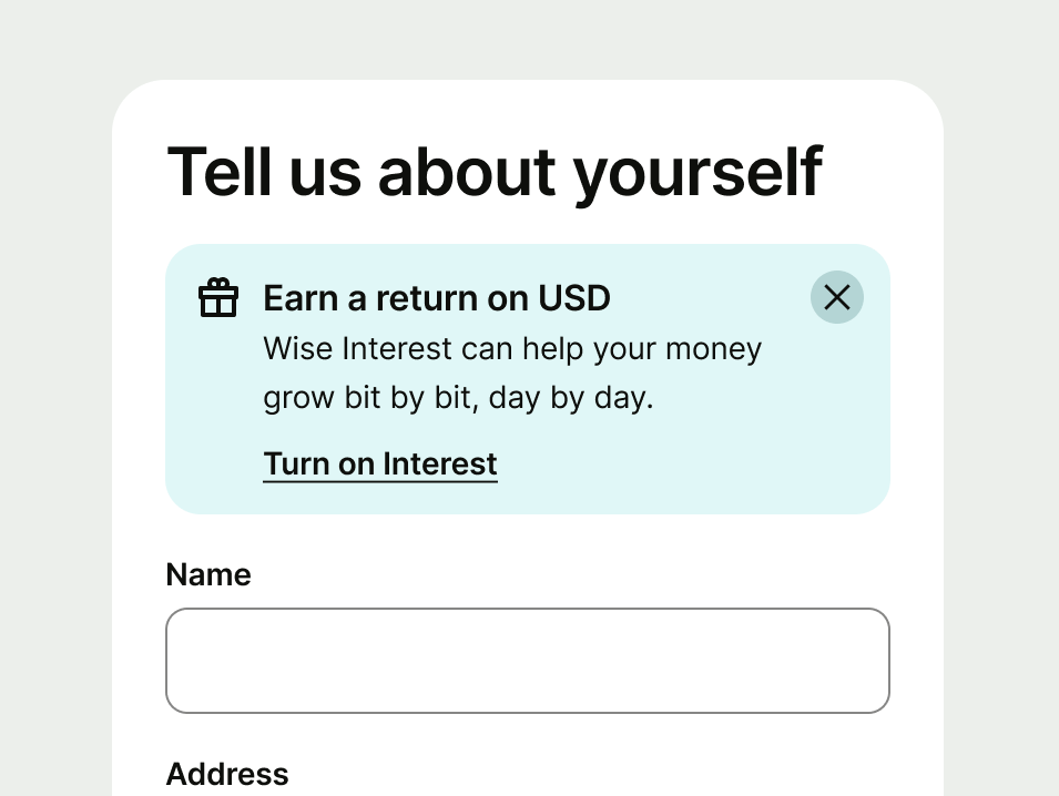 Proposition info prompt in a form