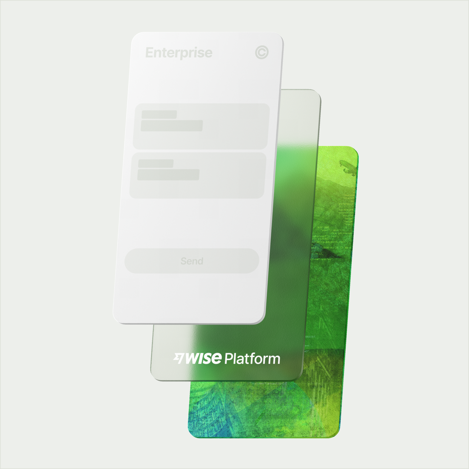Wise Platform Stack on a Grey Background