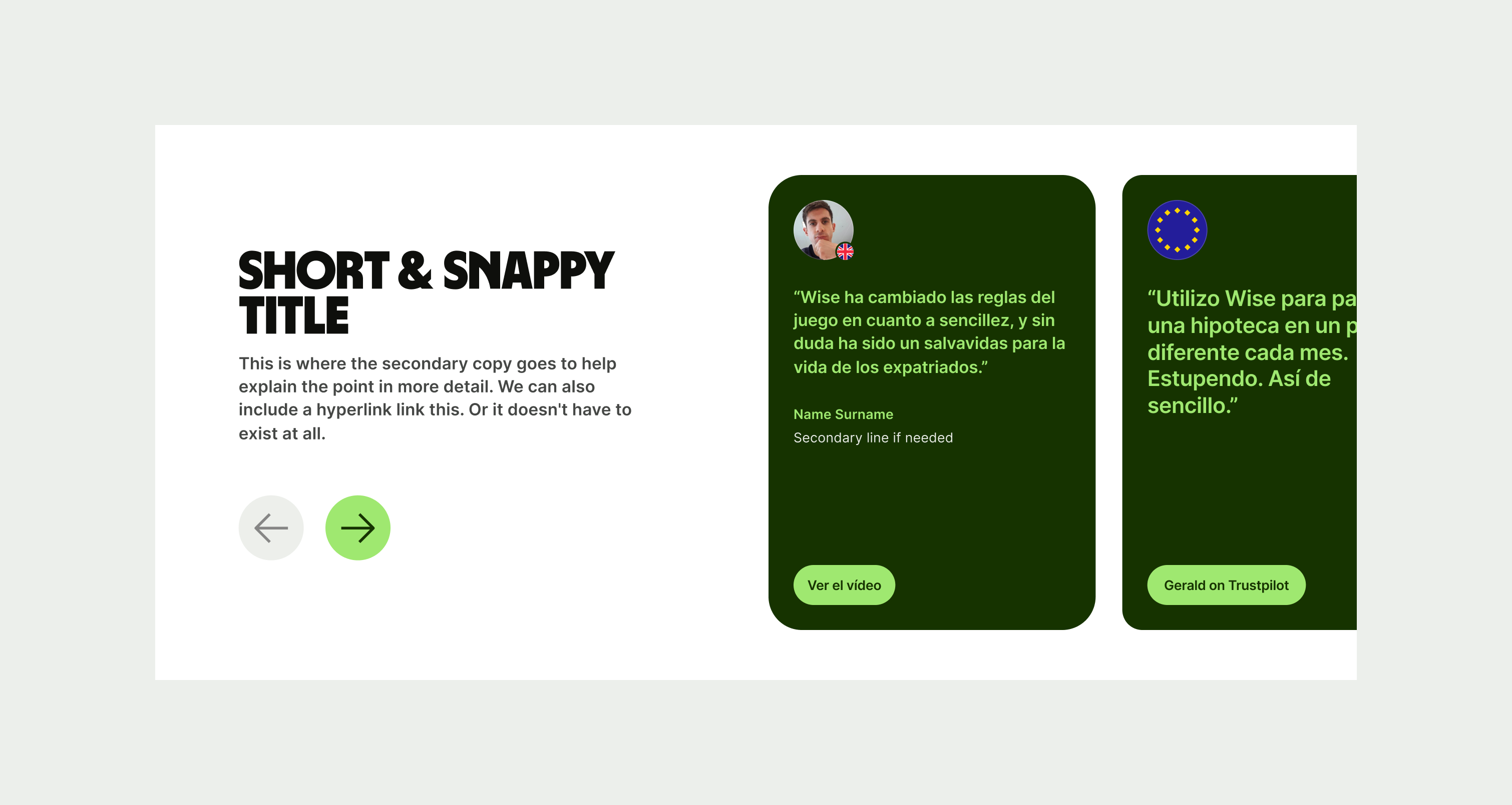 Carousel pattern in another language