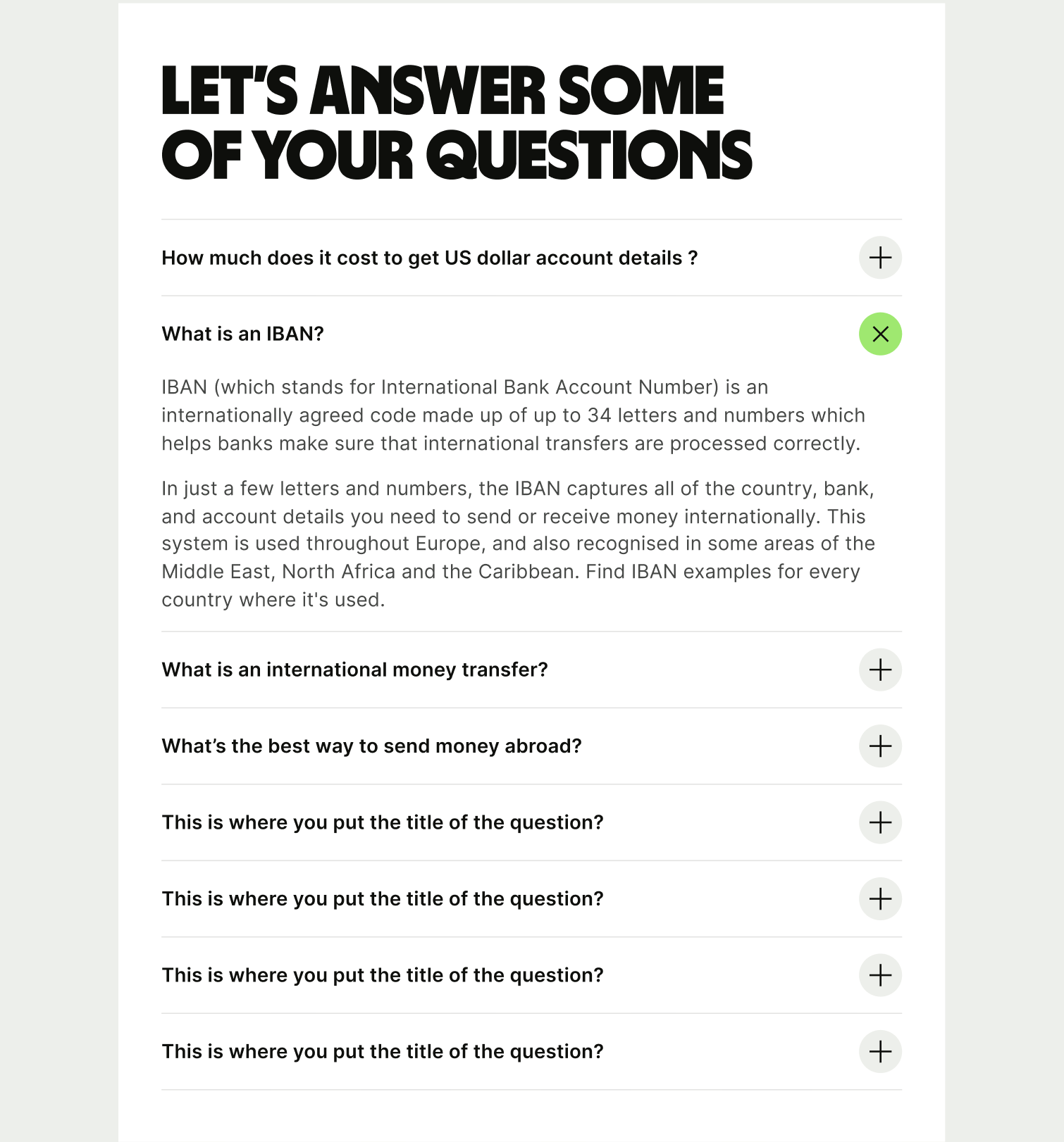 Accordion pattern on tablet