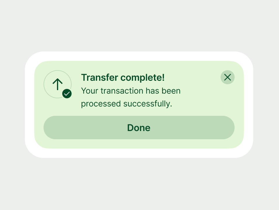 Success action prompt