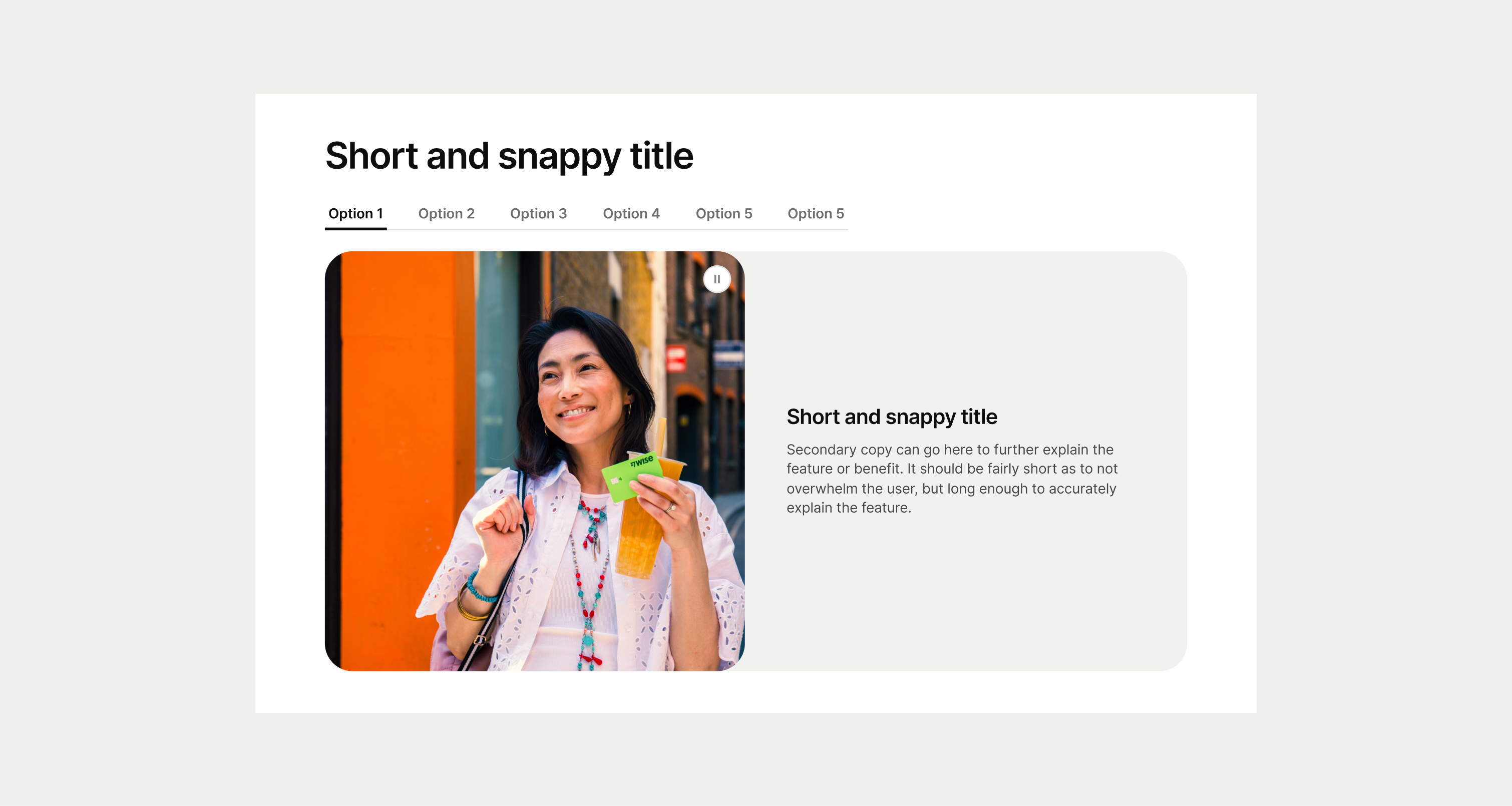 Tabs Feature pattern