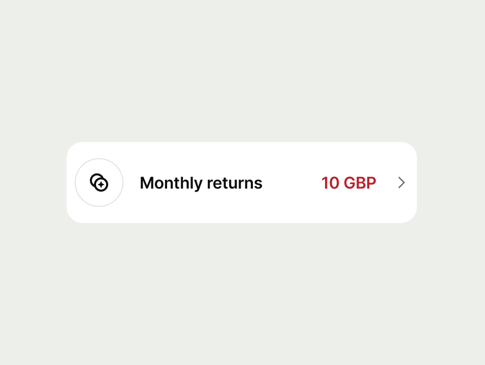 list item that uses red for the color but omits the minus sign